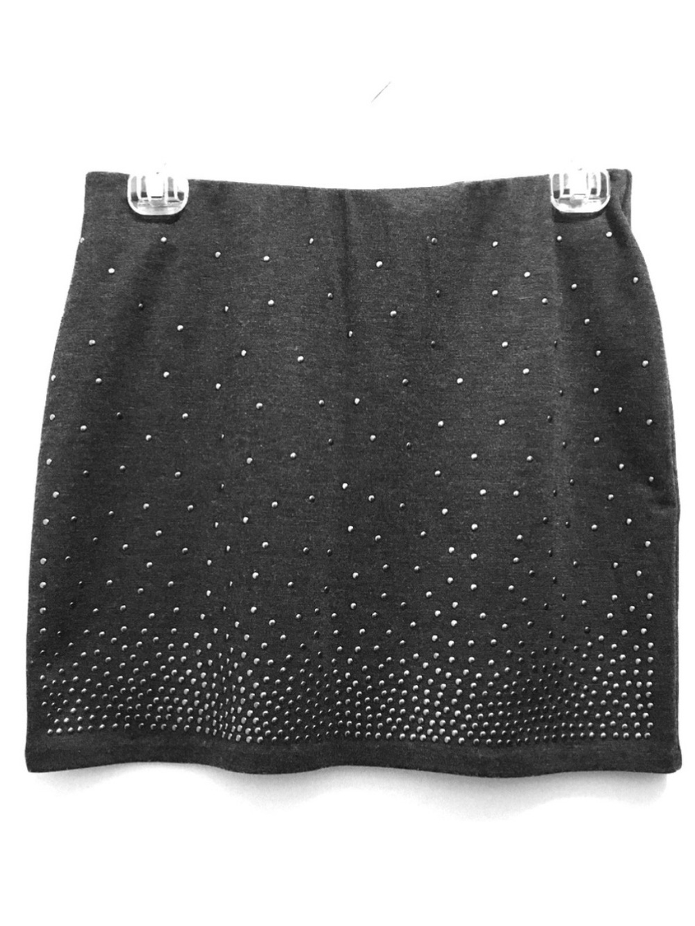Forever 21 Gray Studded Mini Skirt